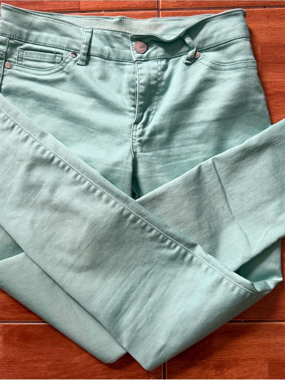 Women Mint Green Jeans